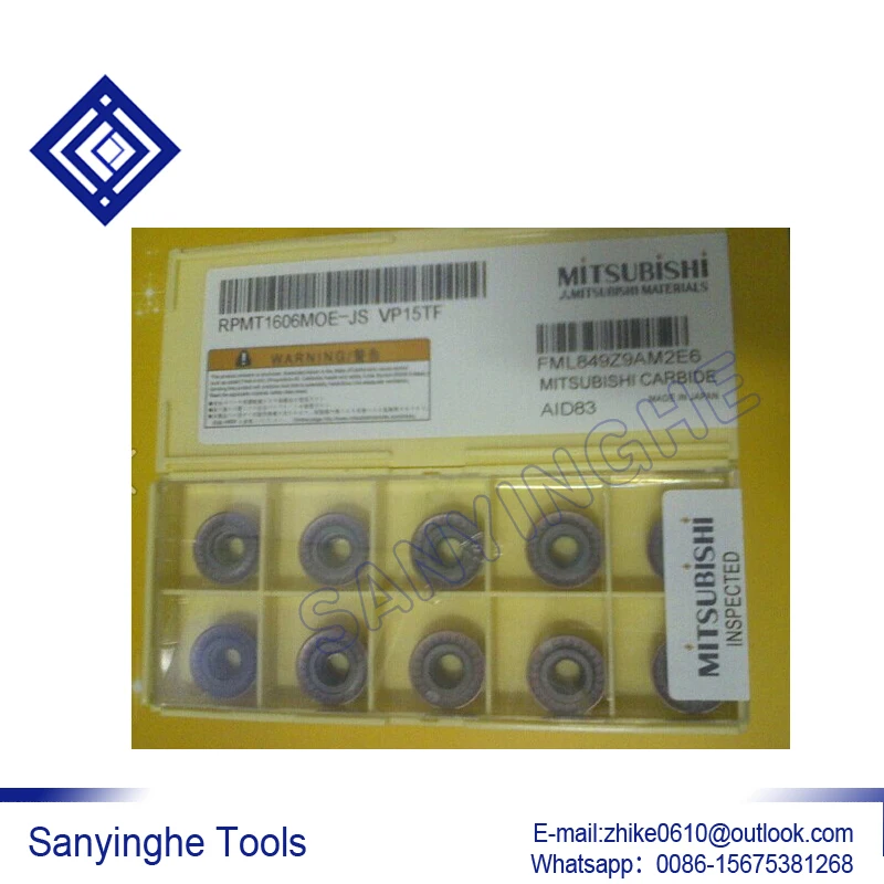 Бесплатная доставка, высокое качество sanyinghe 50 шт./лот rpmt1606moe-js VP15TF карбида cnc фрезерный Вставить