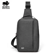 BISON джинсовая мужская сумка через плечо Мужская модная многофункциональная нагрудная сумка для путешествий Повседневная сумка для верховой езды пляжная сумка N2816-1