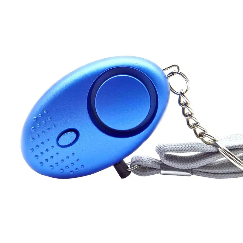 

New 130dB Loud Sound Personal Defense Siren Anti-attack Security LED Alarm Keychain with Lanyard for Women Children Supplies