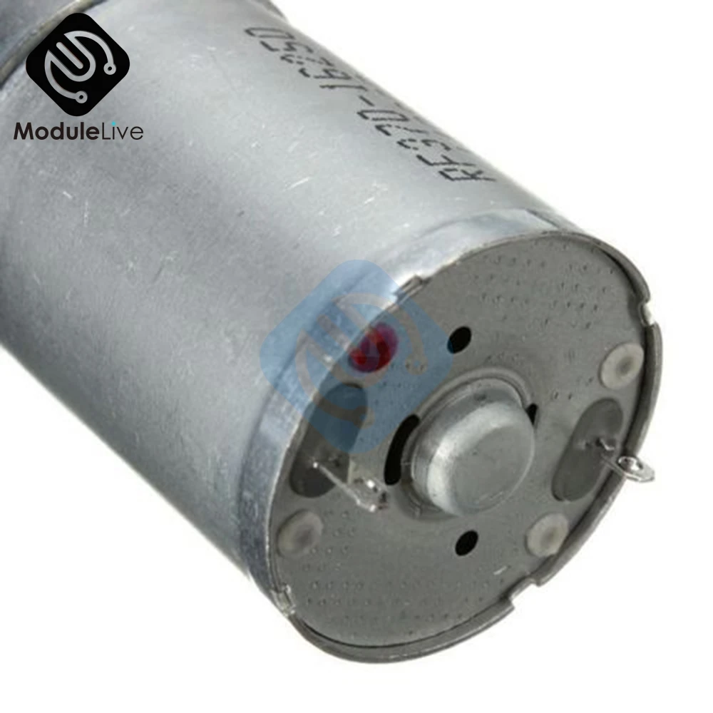 Micro Speed Reduction Gear Motor Electric 12V DC 60RPM Powerful Torque 25mm Dia 