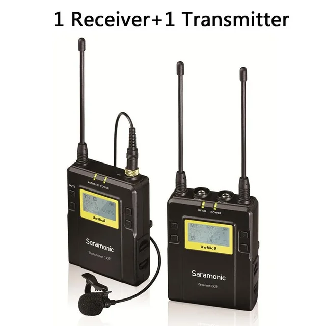 Saramonic UwMic9 96-канальный UHF Беспроводной петличный микрофон Системы для DSLR видеокамеры Saramonic Беспроводной ручной микрофон - Цвет: Белый