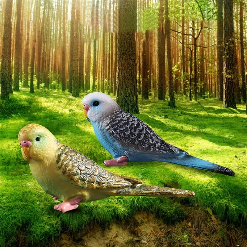 Миниатюрные модели животных для сада с изображением леса попугая, статуя птицы, пластиковые украшения для ремесленников