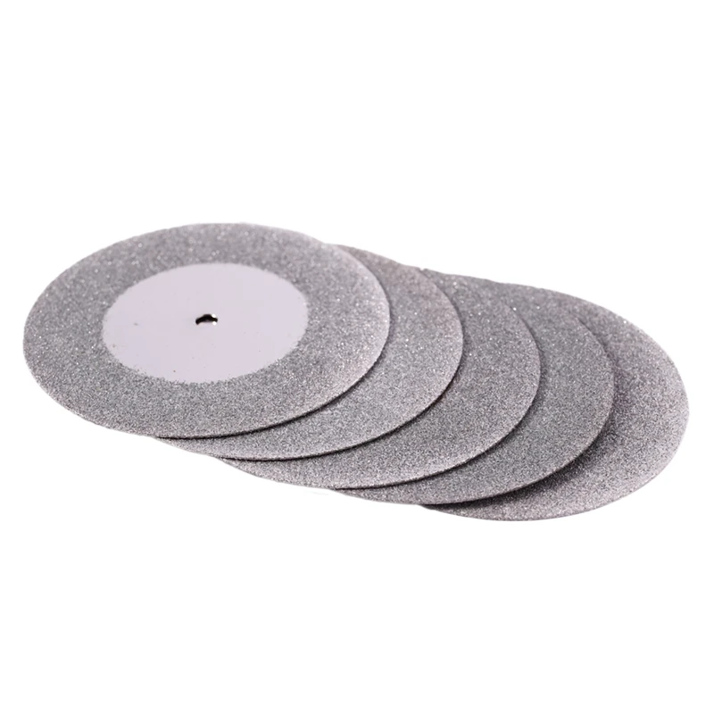 ELEG-5pcs 50mm Diamond Cutting Discs& Drill Bit For Rotary Tool Glass Metal