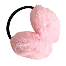 Женские и мужские зимние круглые Плюшевые ушные вкладыши для спины, теплые наушники, одноцветная повязка на голову 96RZ