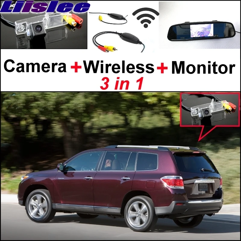 

Liislee Special Rear View Camera + Wireless Receiver + Mirror Monitor Back Parking System For TOYOTA Highlander Kluger XU40 MK2