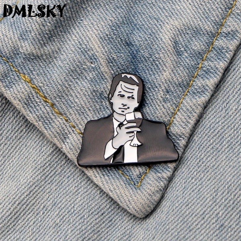 DMLSKY How I Met ваша мама мультфильм смешной эмалированный значок-булавка значок для рюкзака броши одежда галстук булавки воротник шпильки ювелирные изделия M3220