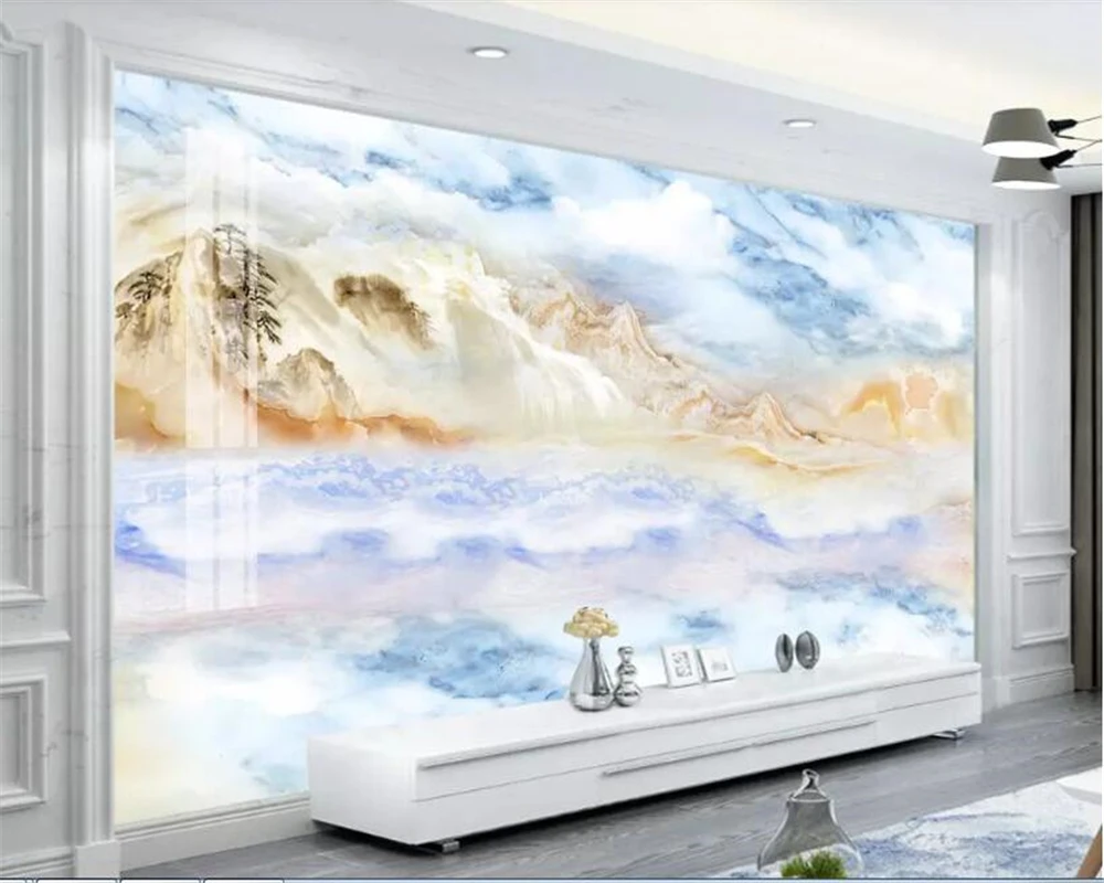 beibehang wallpaper for walls in rolls Marble water stone pattern upscale bedroom papier peint mural 3d | Обустройство дома