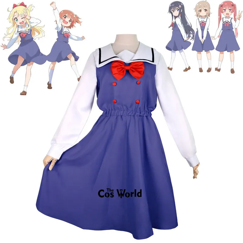 

Wataten! An Angel Flew Down to Me Shirosaki Hana Hoshino Hinata Himesaka Noa Dress Sailor Suit School Uniform Cosplay Costumes