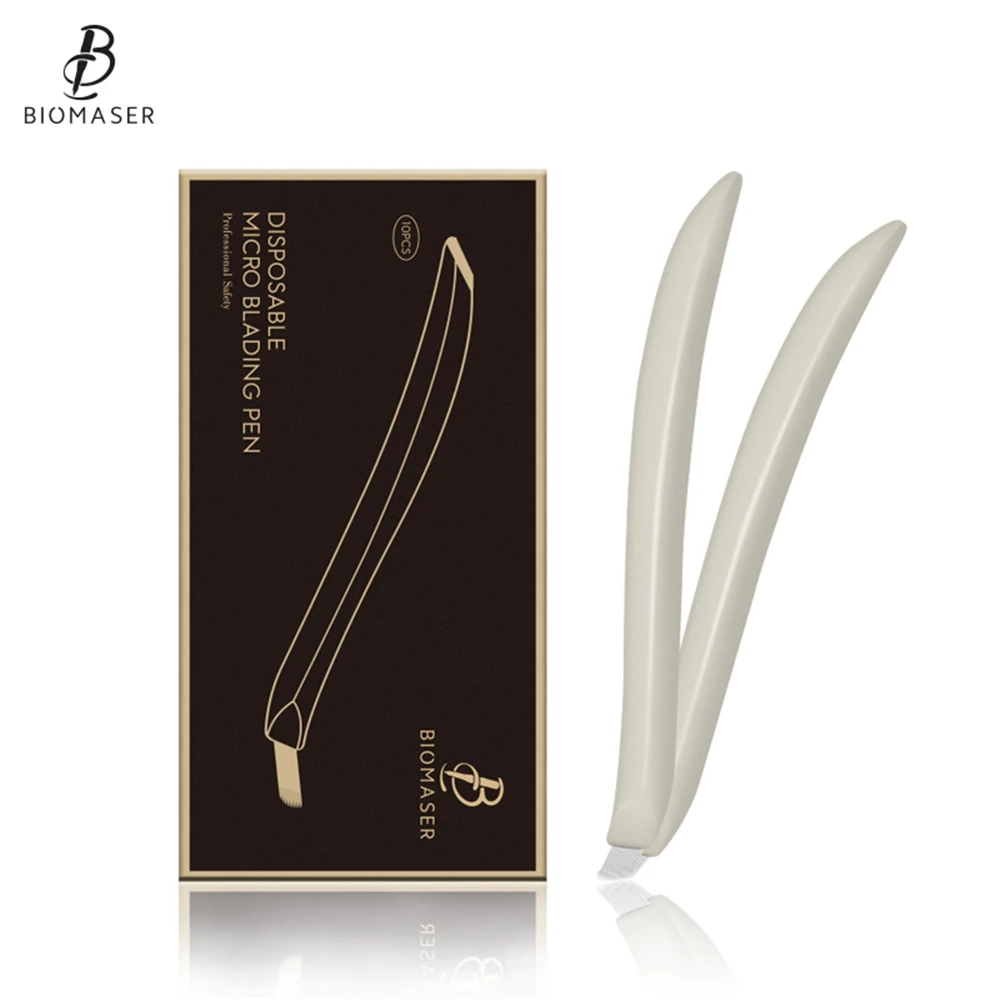 

Biomaser Disposable Microblading Pen for Eyebrow Permanent Makeup Needle 12CF-18U Micro Needlle Pen Eyebrow Tattoo Pen Tools