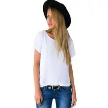 Beauty Women Solid Chiffon Short Sleeve Top Blouse Shirt shirt white lace blouse ladies tops blusas 2016 camisa feminina