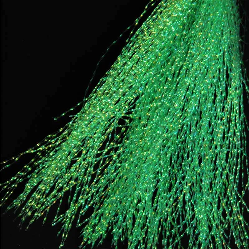 10 мешков ночной светящийся мухобойка материал кристальная вспышка голографическая приманка для рыбалки завязывание изготовление - Цвет: QX-63