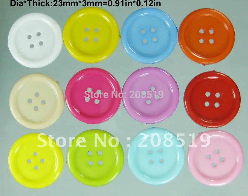 NB0037 4 отверстия Швейные Кнопки 23 мм 12 видов цветов 180 шт./лот пластиковые кнопки смешанные скрапбукинга аксессуары