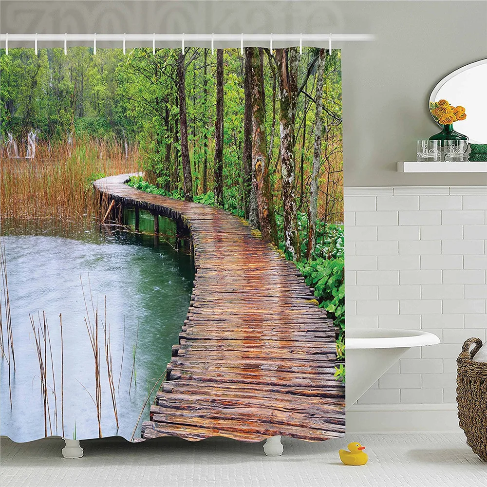 Huis Plitvice Natieonal Park in Kroatië Footbridge Voetpad Board Jungle