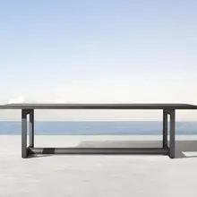 Новое поступление патио открытый сад алюминия luxe Прямоугольный Обеденный Стол