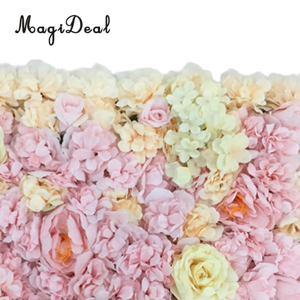 Artificial Flower Roses Wall Panel Wedding Stage Backdrop Home Shop Window Decorative Forals 7 Colors Pick