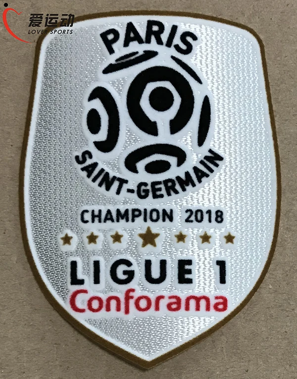 2018 19 PSG League 1 soccer badge PSG champion 7 stars Badge Champion