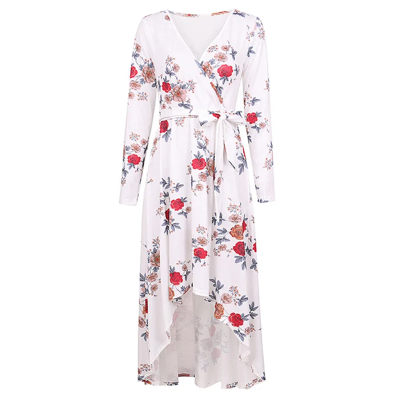 ShejoinSheenjoy Wrap V-Neck Long Sleeve Autumn Women Long Dress Winter Flower Print High Low Maxi Dresses With Sashes Bow (13)