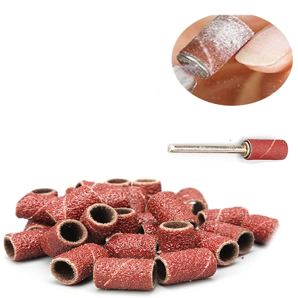 100pcs 120" Nail art Sanding Bands Brown Pieces Gel File Gel Polish