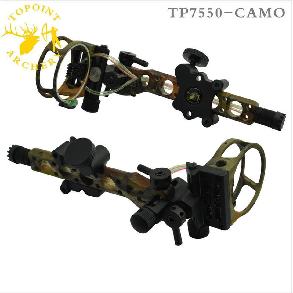 

Topoint 5 pins .019" Bow Sight with Micro Adjust Detachable Bracket, Sight Light for Both Right /Left Hand Compound Bow Archery