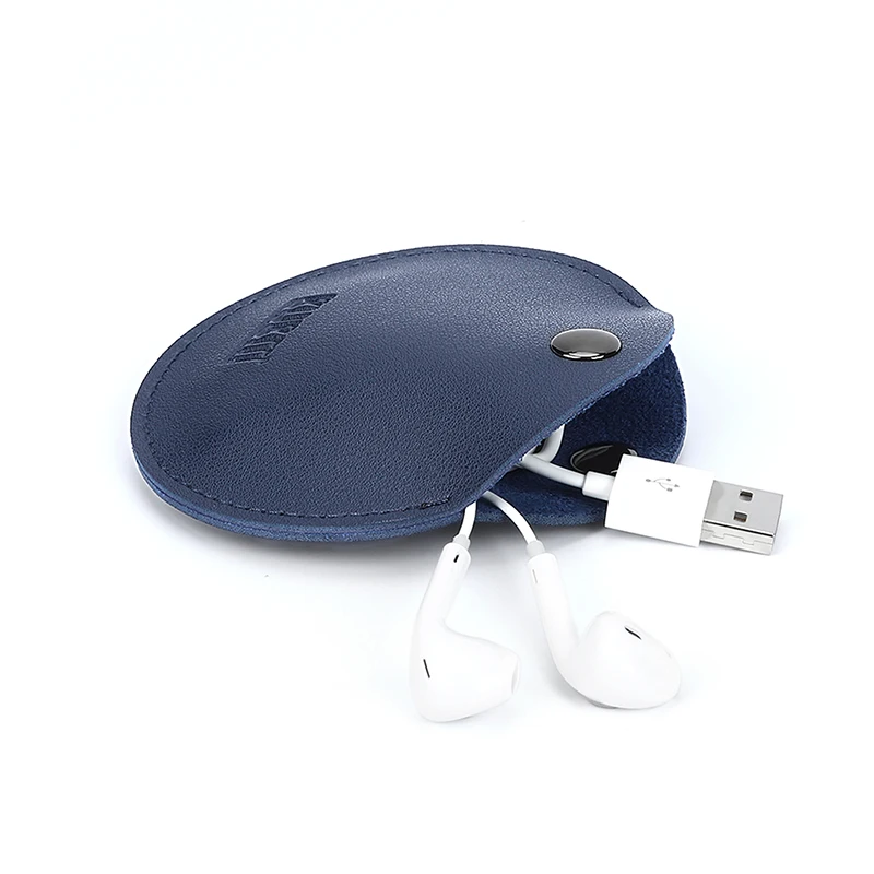 BUBMLeatherEarphoneHolderMagneticBuckleHeadphoneBagECarryColorfulHeadsetAccessoriesCaseforEarbudsChargerCoins