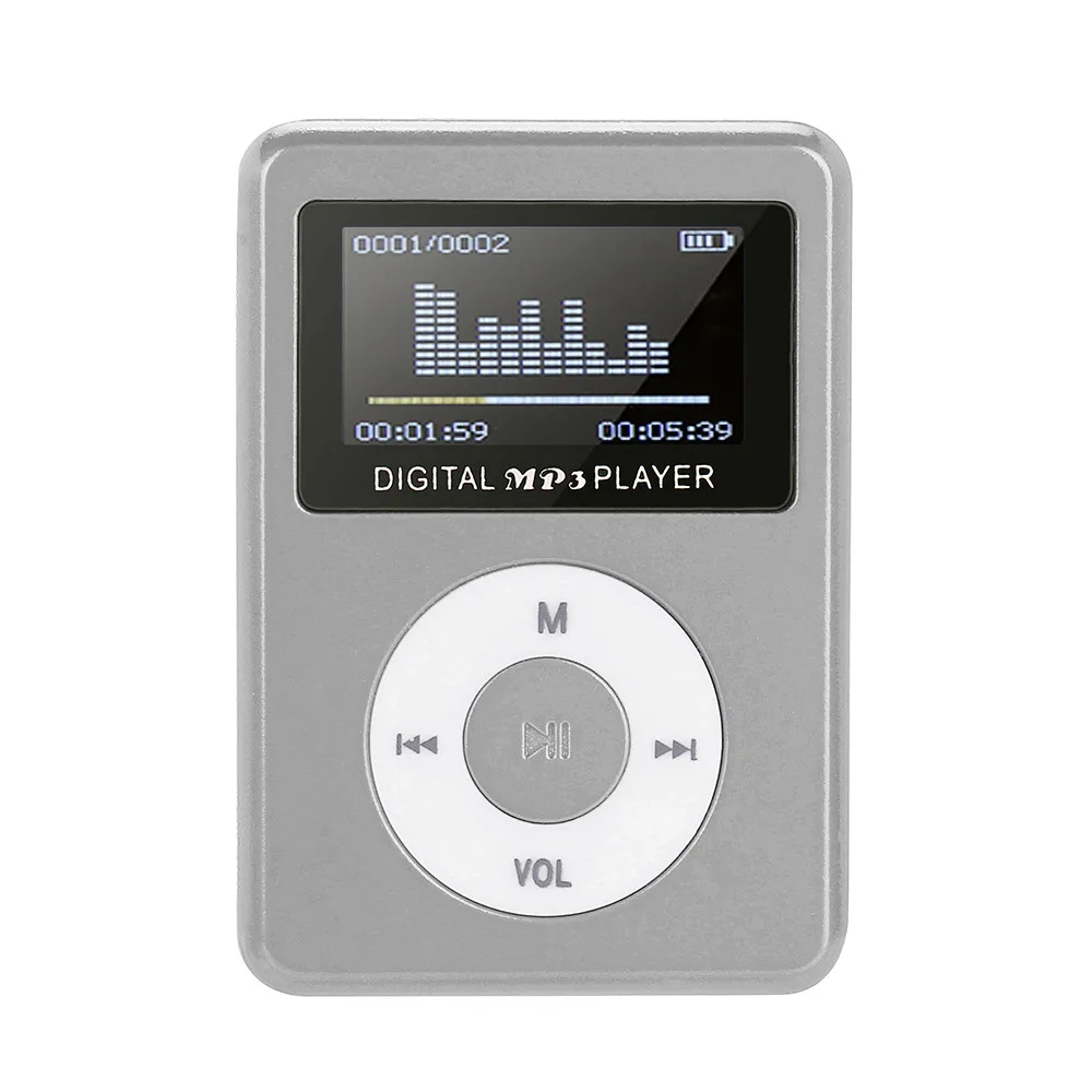 USB мини MP3-плеер ЖК-экран Поддержка 32 ГБ Micro SD TF карта Мода Мини Спорт MP3 плеер Высокое качество
