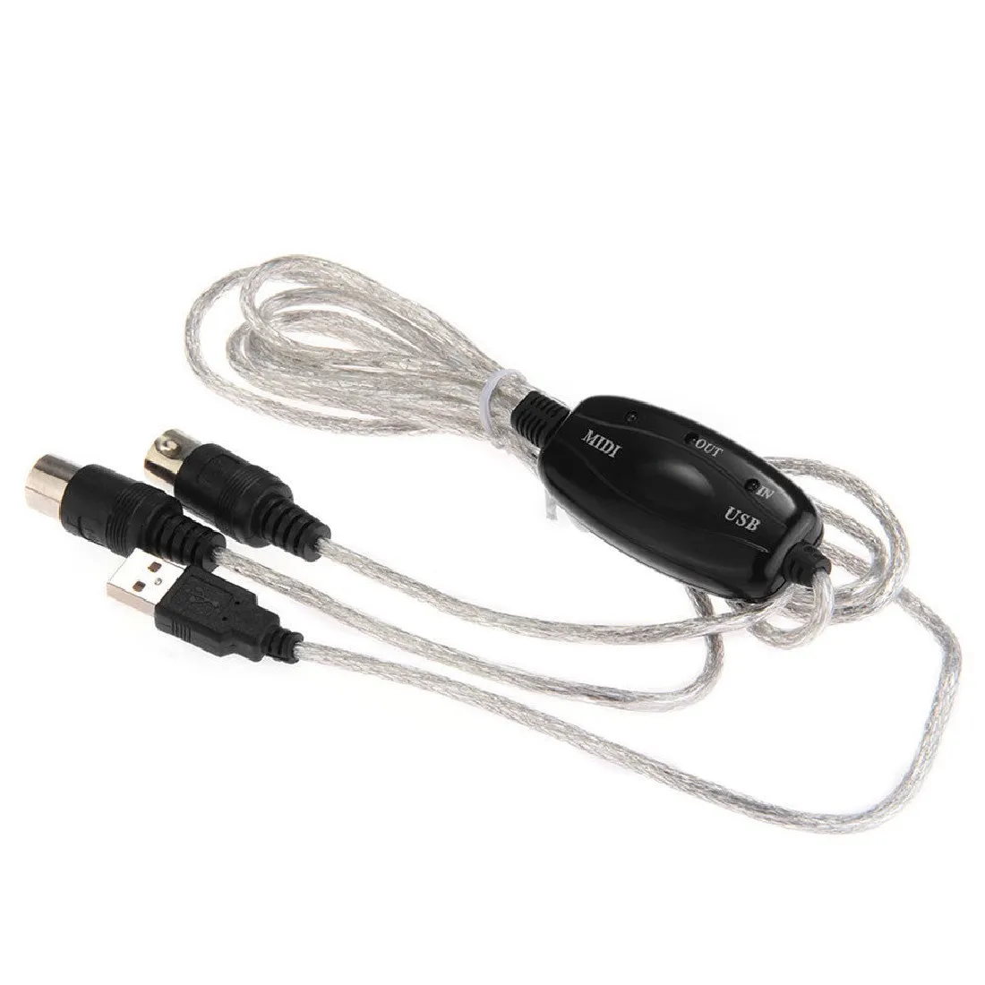 Высококачественный USB MIDI In-Out кабель для музыки Адаптер клавиатуры конвертер профессиональный черный