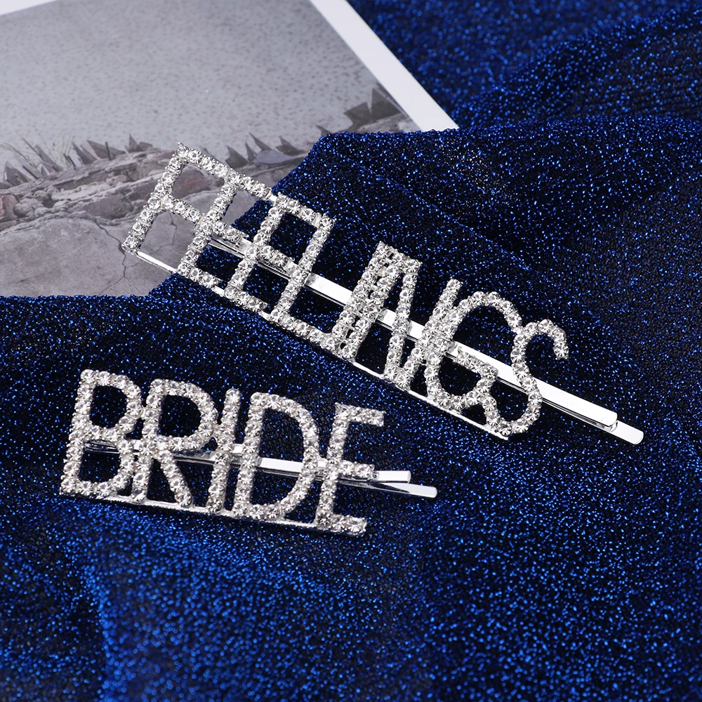 

1PC Fashion Letter Hairpin Bling Crystal Hair Clips Women Shiny Rhinestones Letters Barrettes Hair Accessories for Ladies Girls