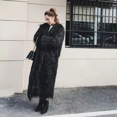 New Style High-end Fashion Women Faux Fur Coat 17S27