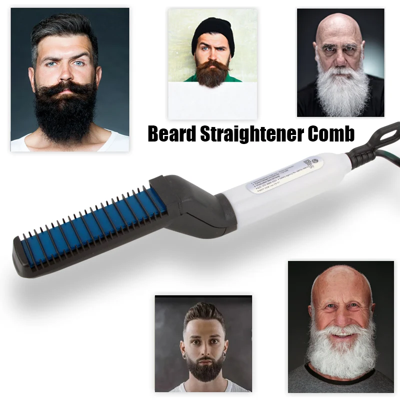 

Men Quick Beard Straightener hair comb Styler Comb Multifunctional Hair Curling Curler Show Cap Tool