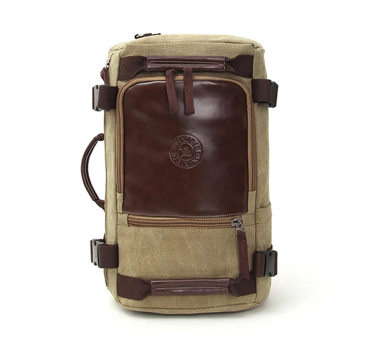 

Male package of large capacity single shoulder bag Men canvas backpack middle school bag Women's travel bag