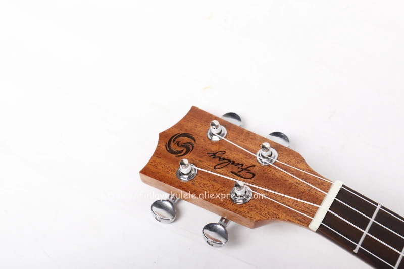 Finlay 2" Электрический тенор инструмент укулеле с полным Mahogany Top/Body, 26 ukelele с звукоснимателем тюнер, FU-QTTE