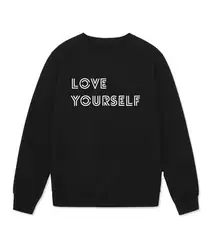 Sugarbaby BTS Love Yourself свитшот с вырезом лодочкой модный джемпер с длинным рукавом Tumblr толстовка высокое качество унисекс Топы Прямая поставка
