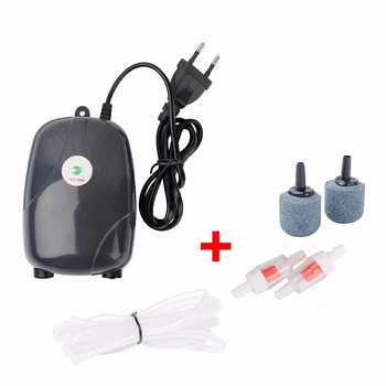 

New Aquarium Air Pump Fish Tank Mini Silent Compressor Single Double Outlet Oxygen Pumps Aquariums Aquatic Accessories 3W 5W