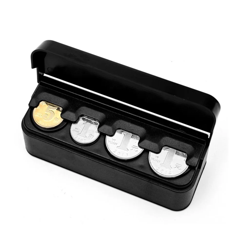 Автоматический евро органайзер для монет, современный стиль, содержит монеты, кошелек, квадратная пластиковая коробка для монет, аксессуары