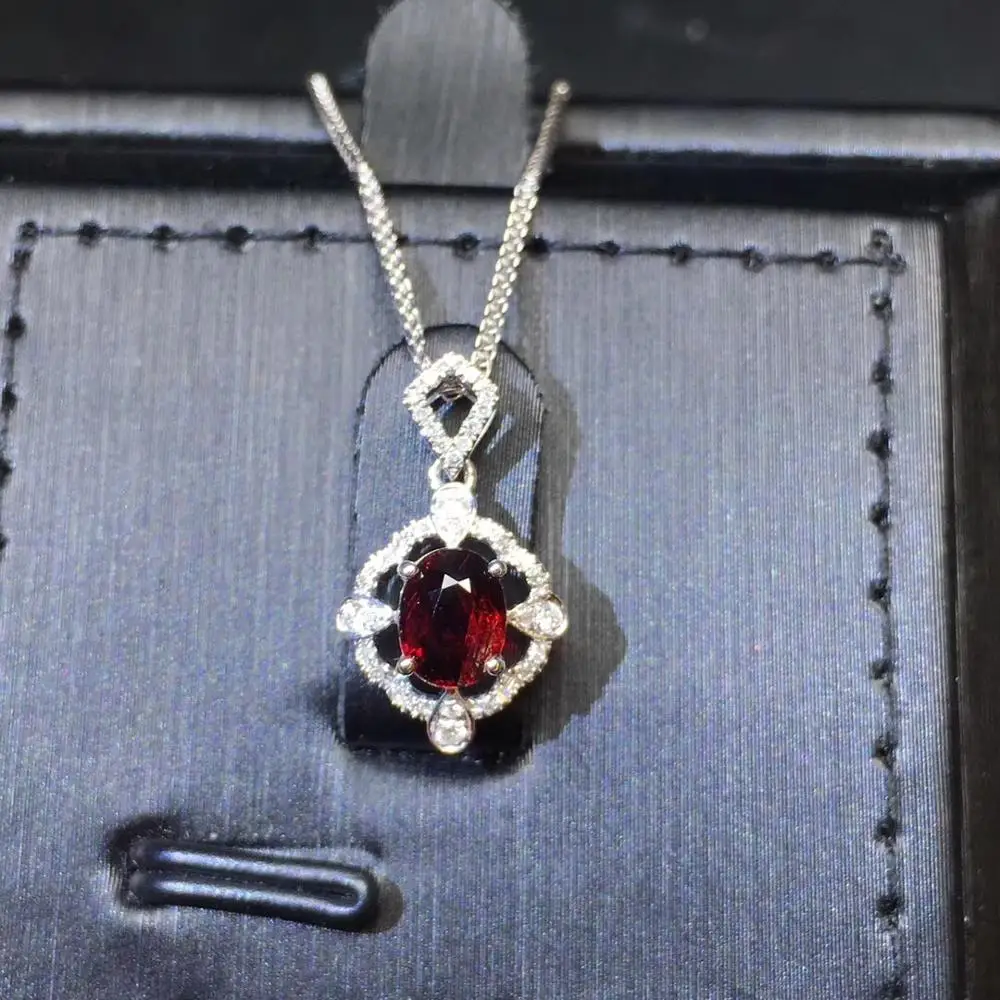 

Ruby Pendant Necklace Pure 18 K Gold Jewelry Natural Pigeon Blood Red Ruby Female's Pendants Necklaces Fine Necklace for Women