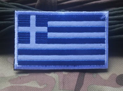 Флаг страны нашивки с полосками вышитые Россия Турция Франция ЕС Англия греческий флаг тактические военные нашивки армейская аппликация - Цвет: 10