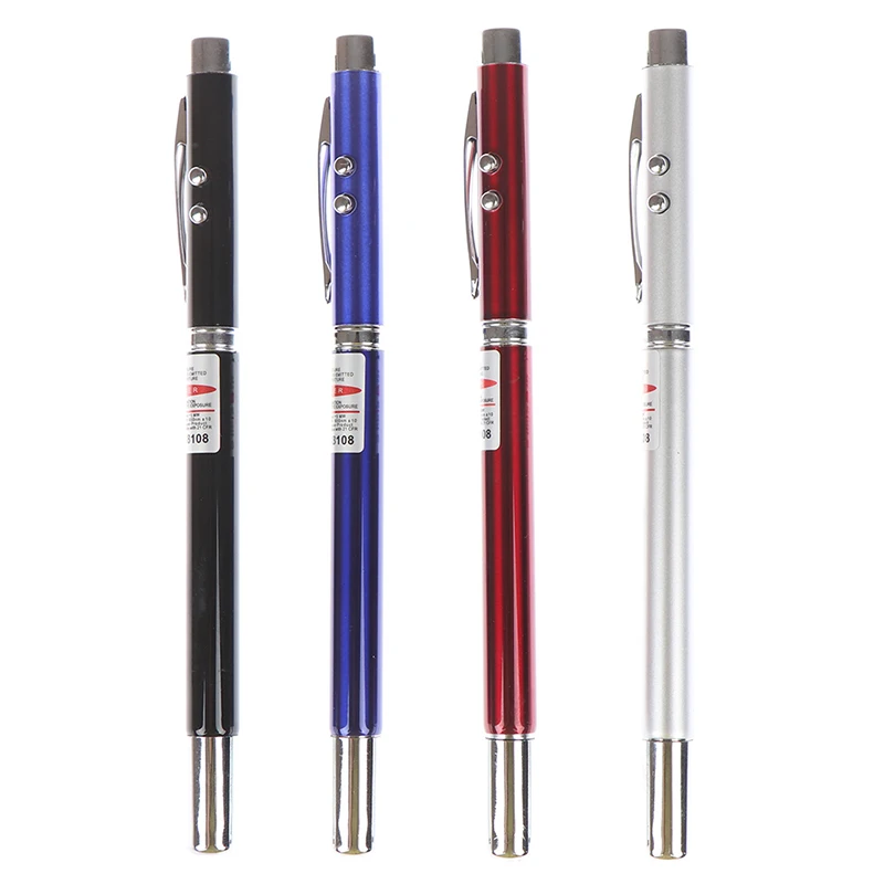 

5 In 1 Power Point Telescopic Red Laser Pointer Teaching Tool Ball LED Light Pen
