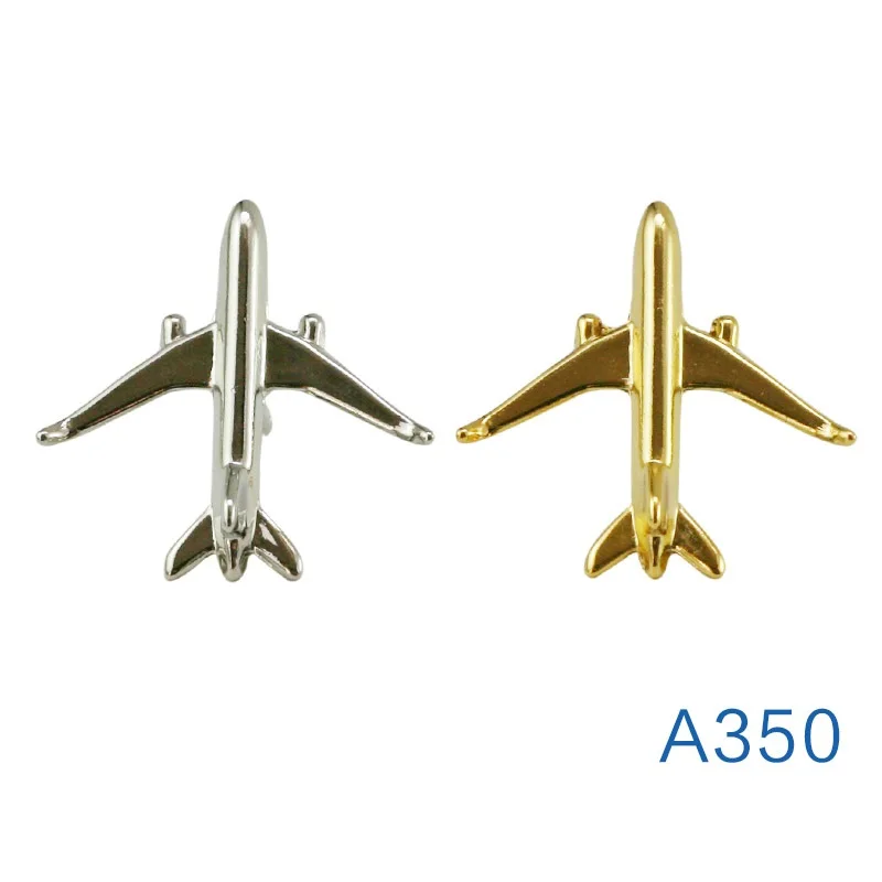 

Airbus A350 Mini Badge, Metal, Plane Shape Brooch, Silver / Gold Special Gift Souvenir for Filght Crew Pilot Avaiton Lover