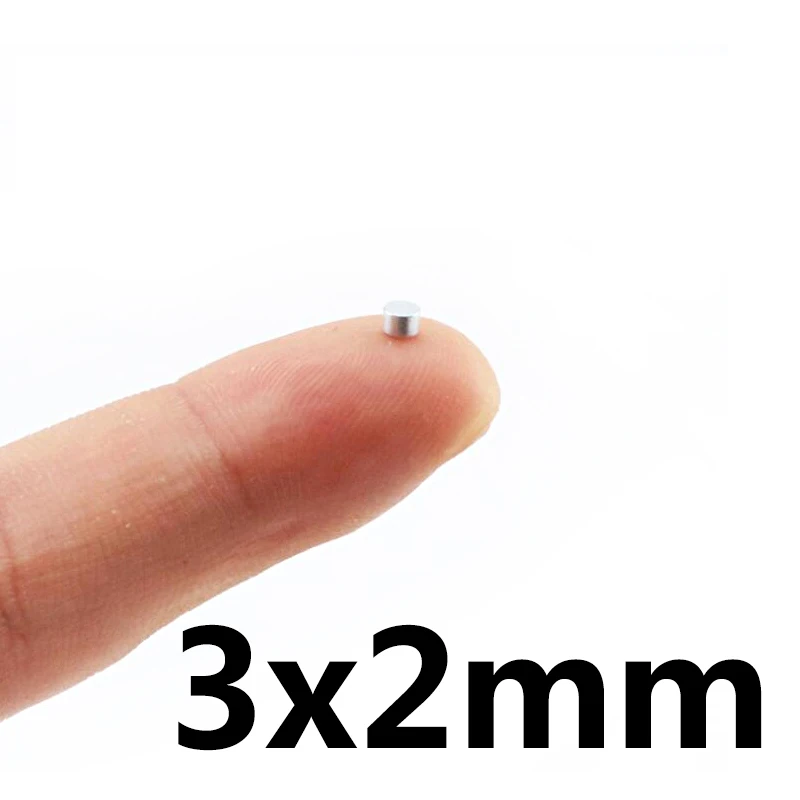 

100pcs 3x2 mm N35 Powerful Super Strong Magnet Round Rare Earth Permanent Neo Neodymium Magnet