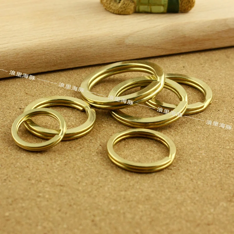 

10pcs DIY Double Loops Open Jump buckle Key Ring brass Split Key chain Connectors Keyring for leather craft For Jewelry Making