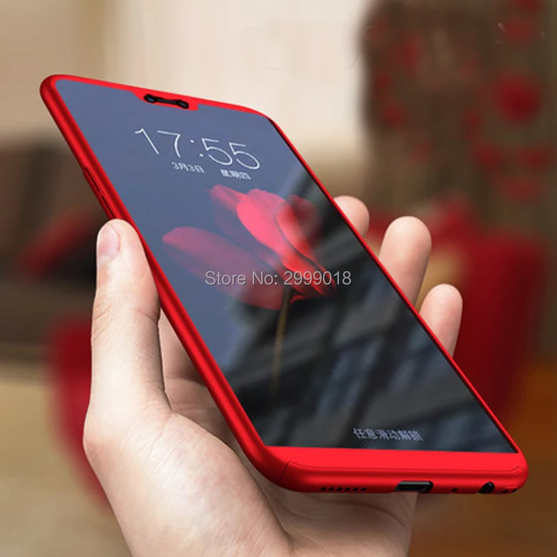 Противоударный чехол для Huawei Honor 20 Pro полное покрытие с закаленным стеклом 360