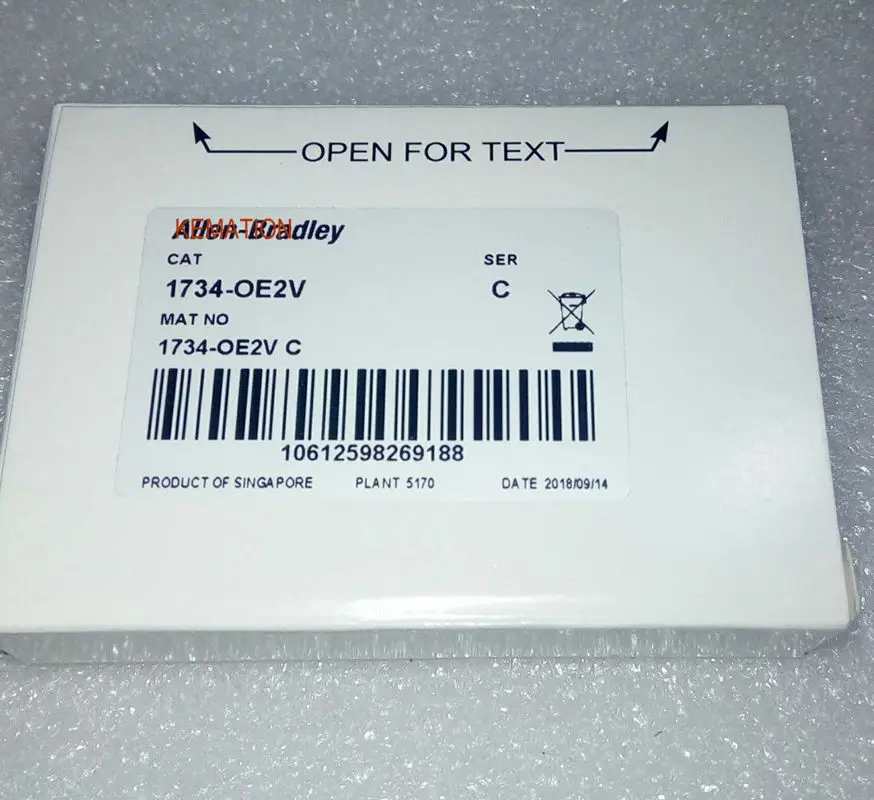 Оригинальный AB PLC 1734-OE2V 75MA 2 Одноконтурный выходной модуль 24VDC 1734OE2V 1734 OE2V Новый |