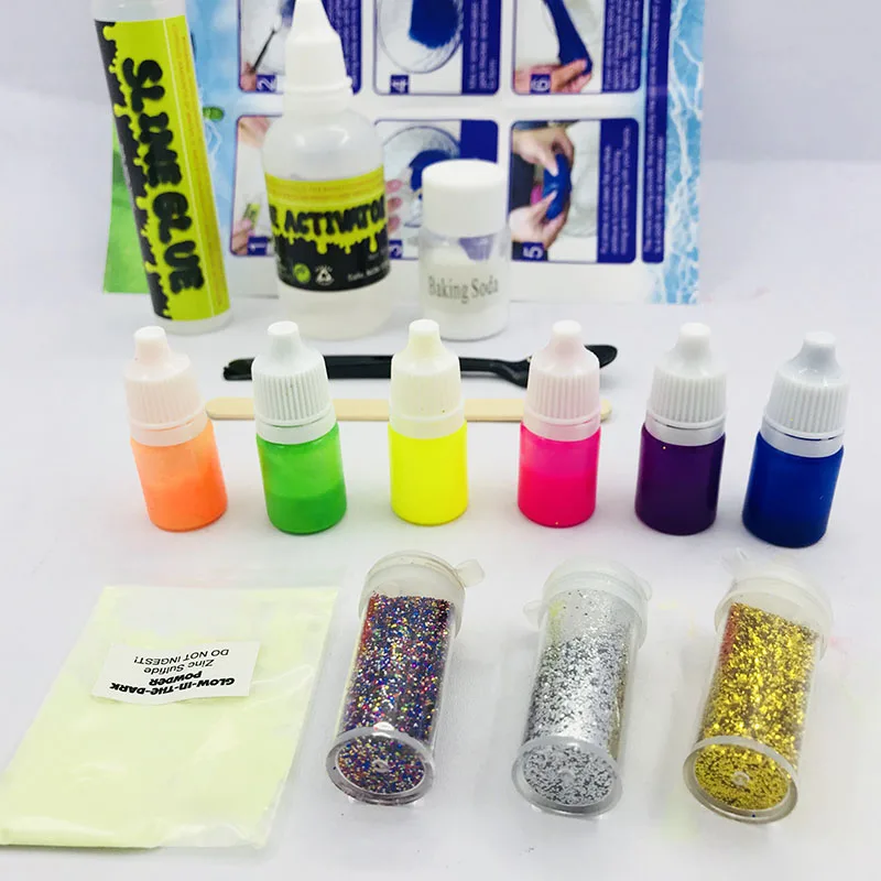 Fluffy Floam Slime Kit Make Playdough Crystal Mud Making Kit Polymer Clay for Baby Gifts Children Educational Clay Toy