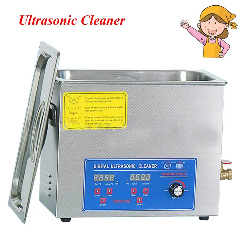 Popular Adjustable Cleaning Machine Power 70-80W Ultrasonic Cleaner 6.5L Home Equipment with Free Bath Cleaners PS-30AL White | Бытовая