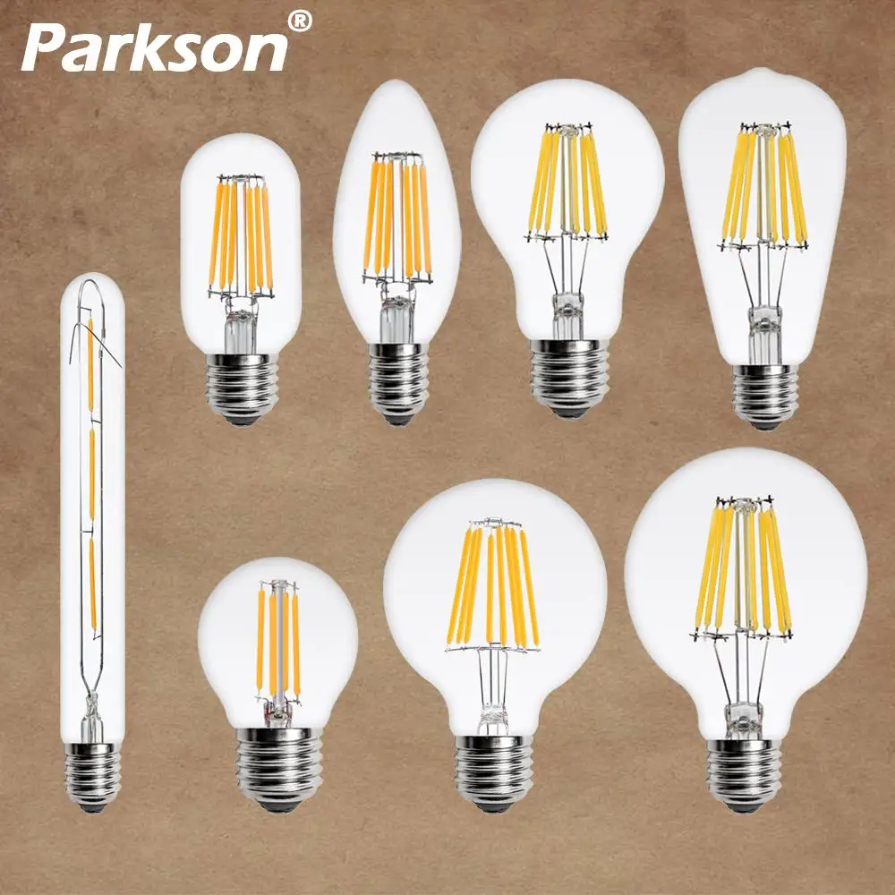 

LED Filament Light Bulb E27 Retro Edison Lamp 220V E14 Vintage LED Edison Bulb Candle Light bulb Chandelier Lighting COB Decor