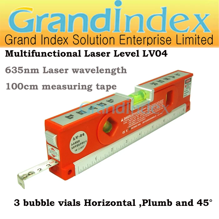 Multifunctional Laser Level Marker W/100cm measuring tape LV04in