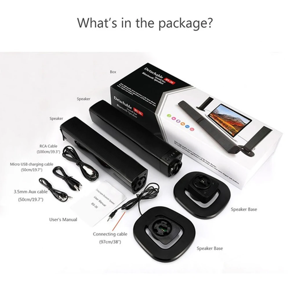 YOUXIU TV Sound Bars Wireless Bluetooth Speakers