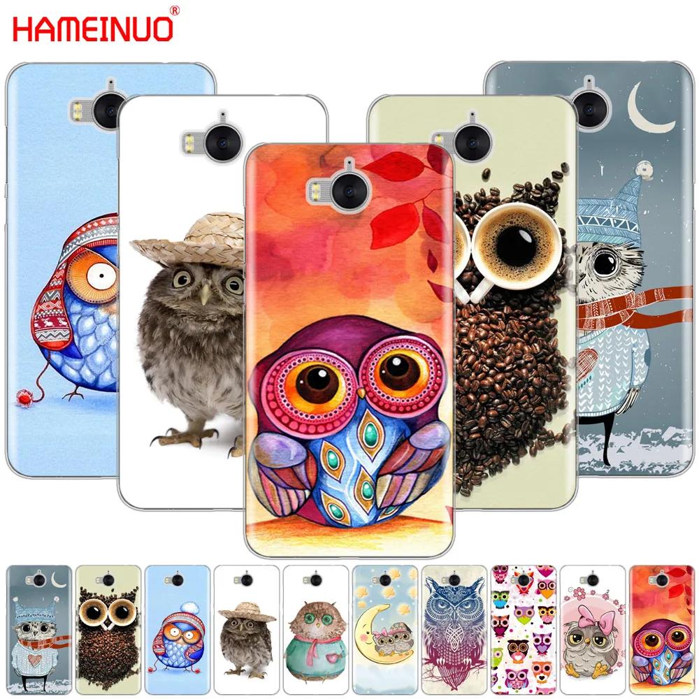 HAMEINUO чехол для сотового телефона с красочными совами huawei honor 3C 4X 4C 5C 5X 6 7 Y3 Y6 Y5 2 II Y560