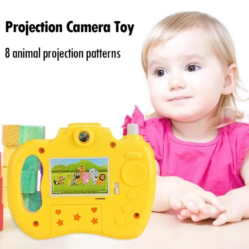 Мультфильм моделирование восемь светильник проекционная камера детские развивающие игрушки подарок для детей случайный цвет