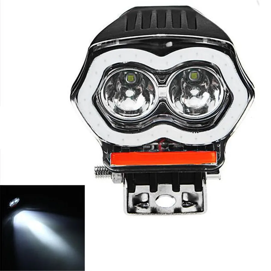 Krator Водонепроницаемый 20 Вт 12-80 В светодиодный головной светильник Точечный светильник ангельские глазки светильник USB порт для мотоцикла E-bike ATV